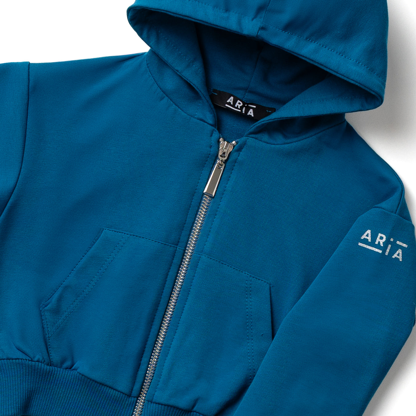 BIMBA – FELPA CORTA CON CAPPUCCIO E ZIP