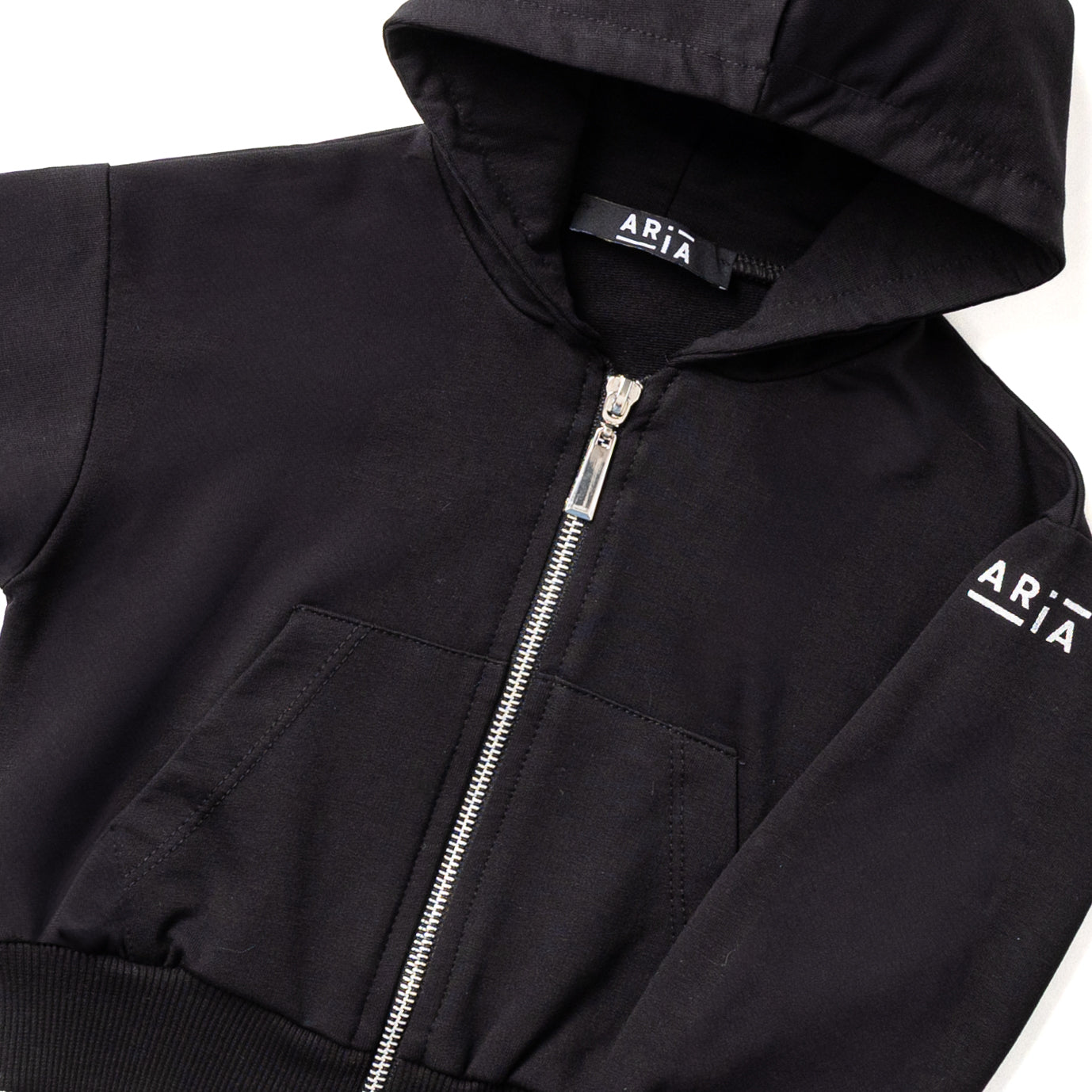 BIMBA – FELPA CORTA CON CAPPUCCIO E ZIP