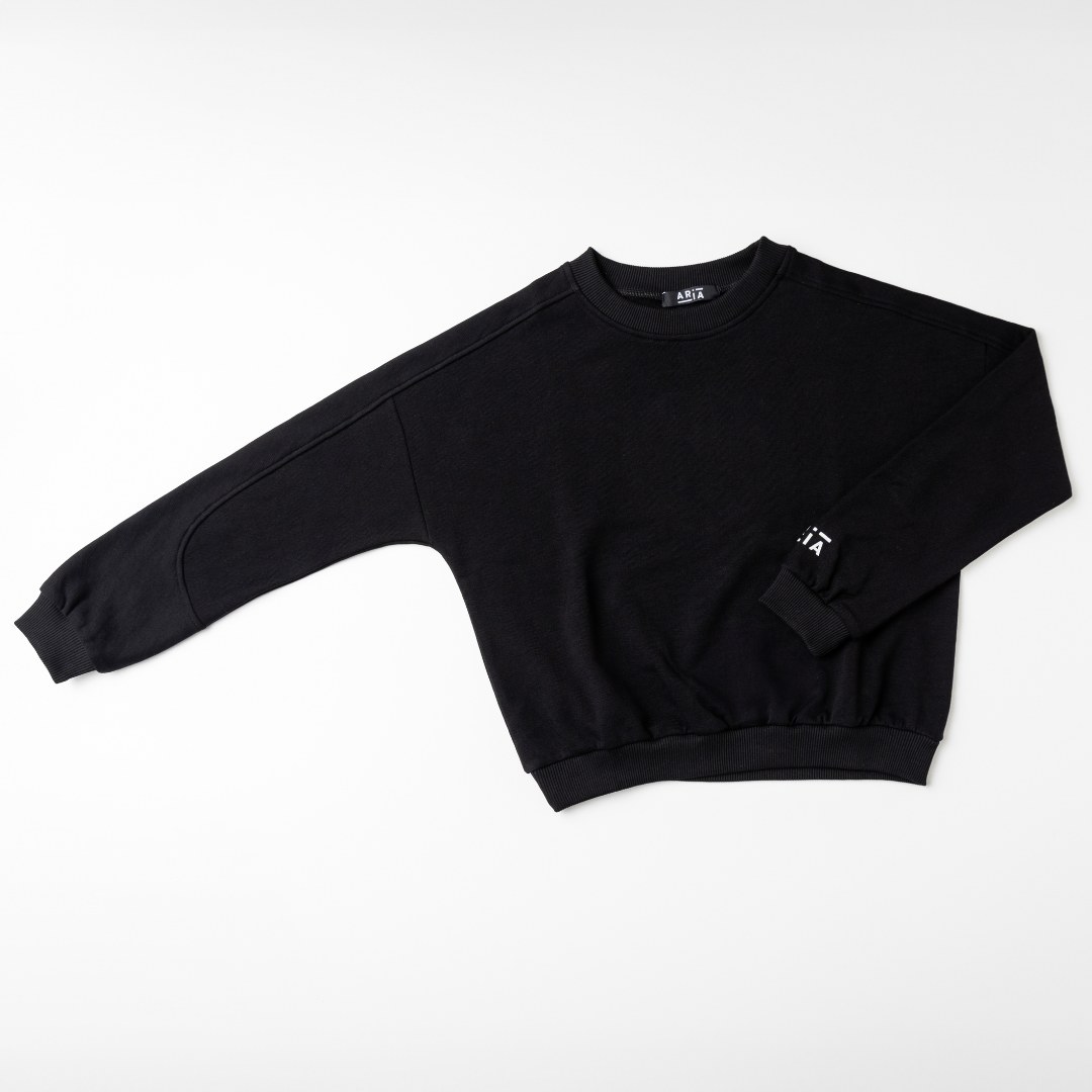 RAGAZZA - FELPA 100% COTONE GIROCOLLO OVERSIZE