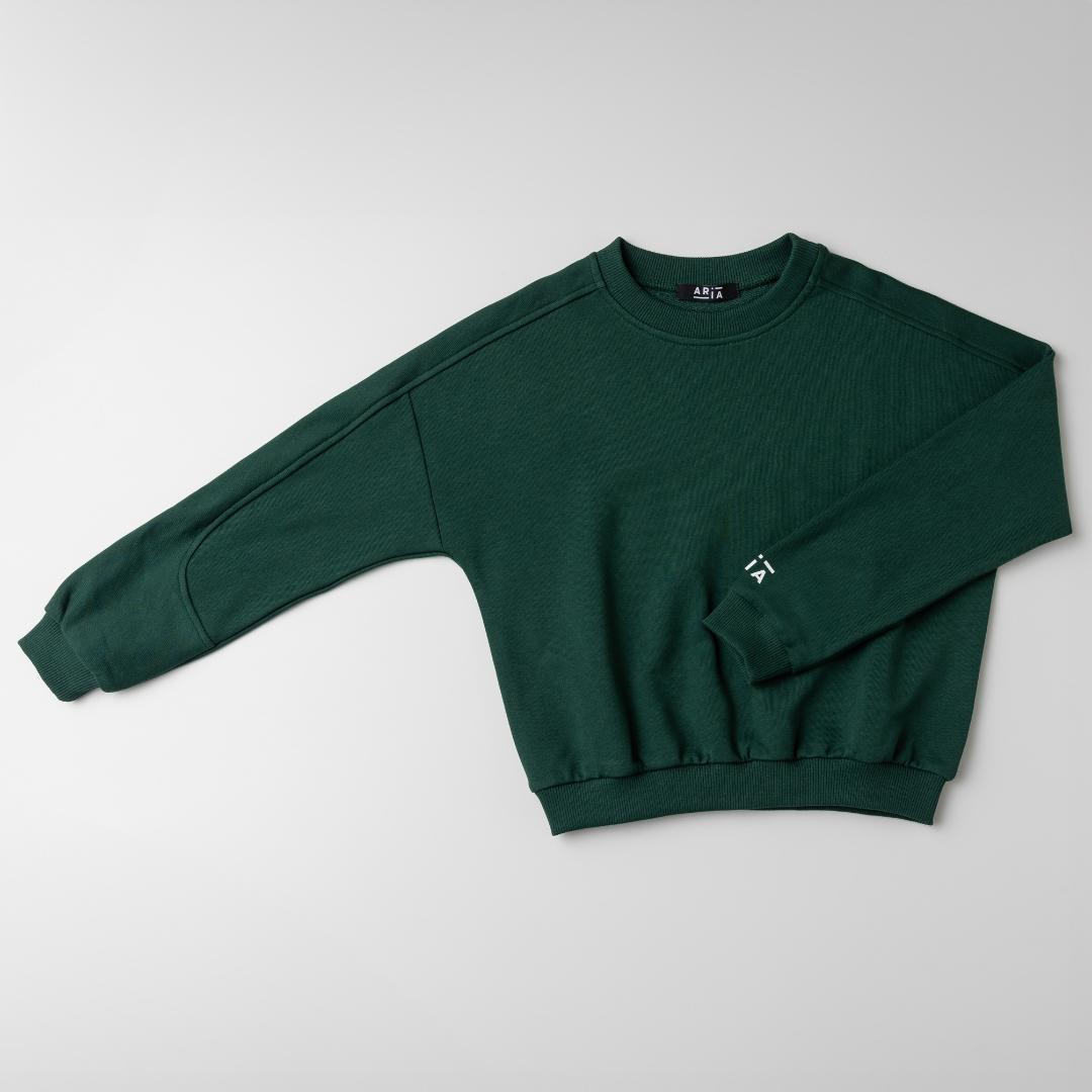 RAGAZZA - FELPA 100% COTONE GIROCOLLO OVERSIZE