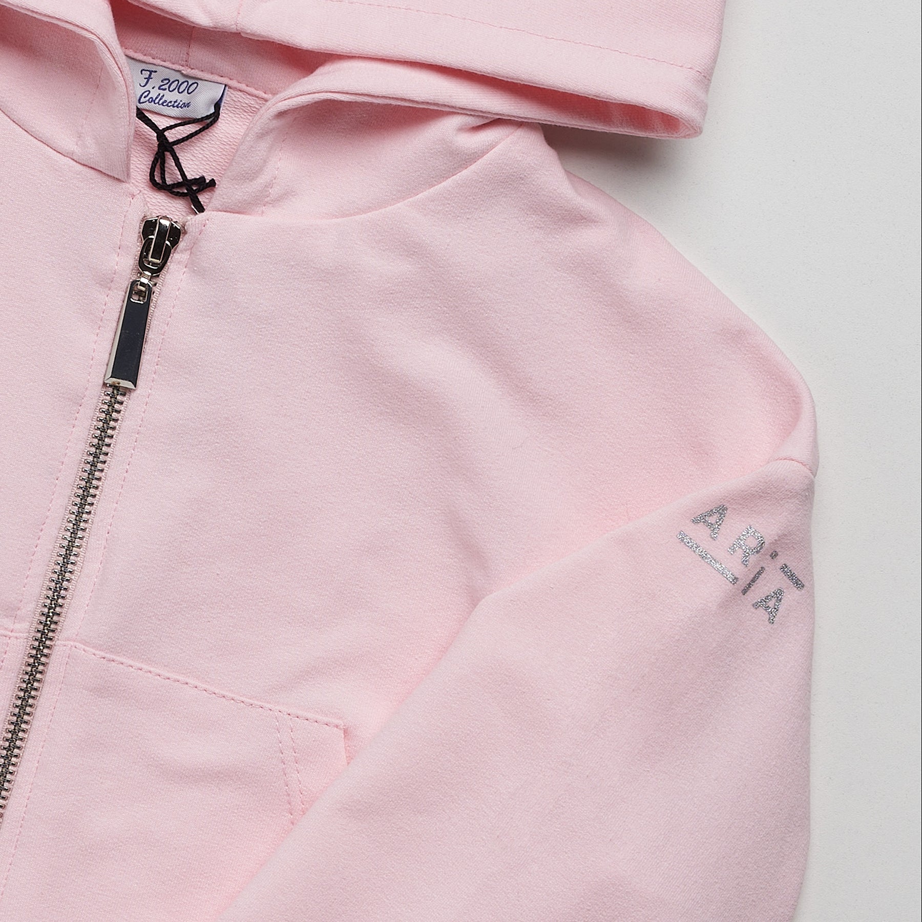 FELPA CROP & ZIP RAGAZZA