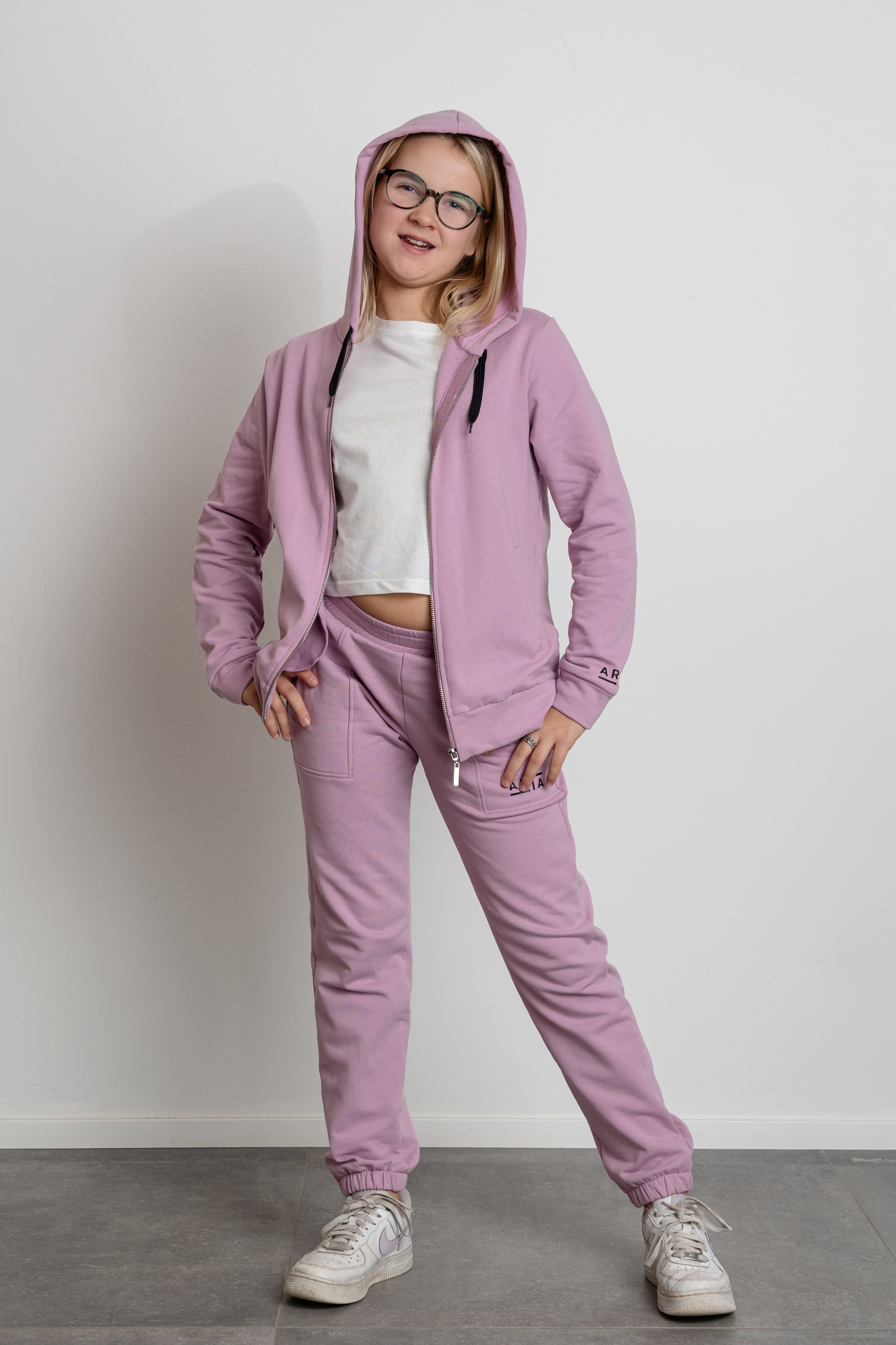 RAGAZZA - FELPA ZIP E CAPPUCCIO